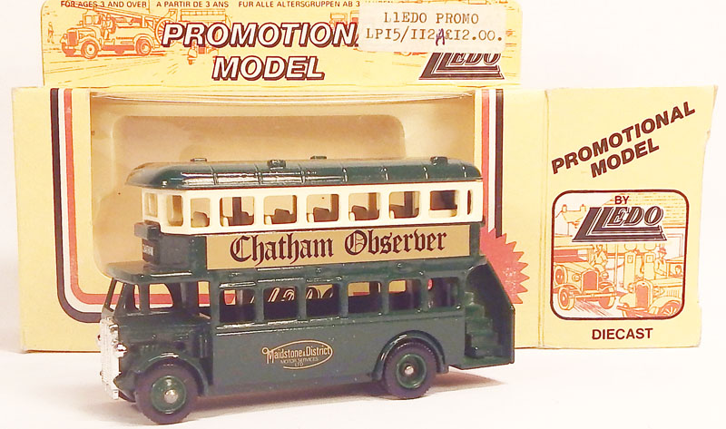 1932 AEC Regent Double Deck Bus "Chatham Observer" - Lledo promo