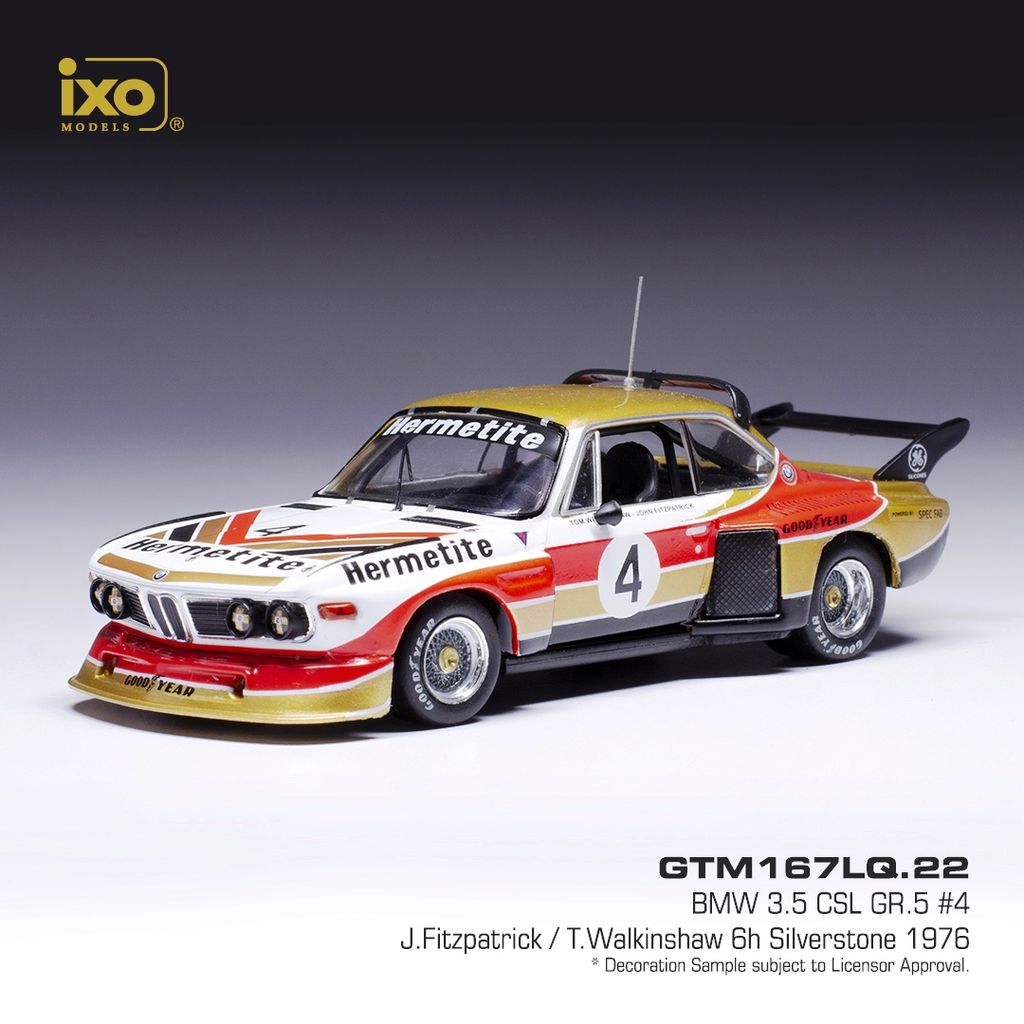 1:43 BMW 3.5 CSL #4 Fitzpatrick/Walkinshaw Silverstone 1976 - ixo