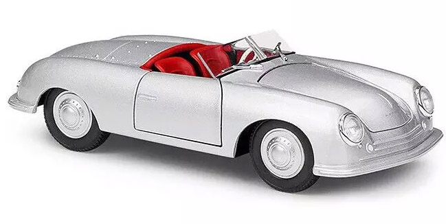 1:24 Porsche 356 Nr. 1 cabrio stříbrný - Welly