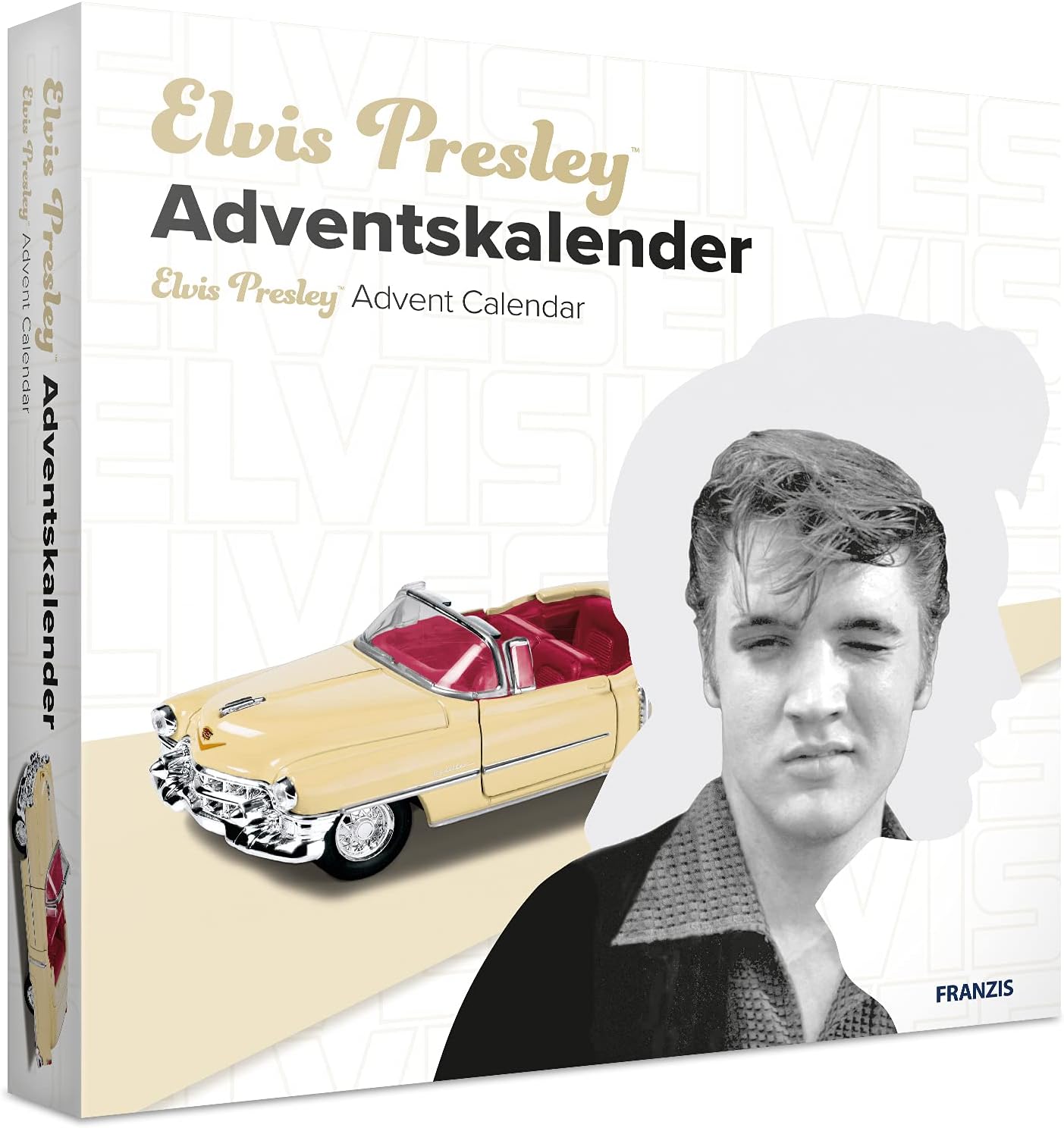 ADVENTNÍ KALENDÁŘ Elvis Presley s modelem 1953 Cadillac Eldorado (1:32) a mnohé další - Franzis