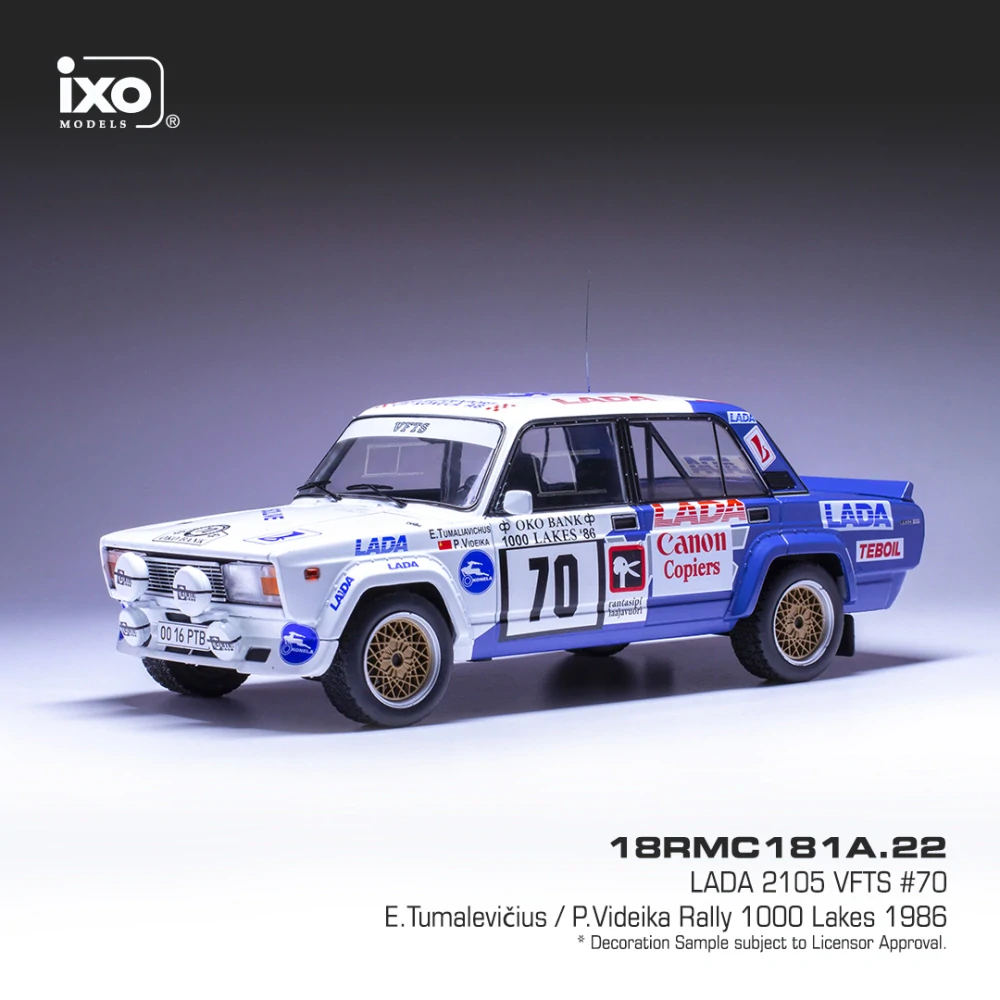 1:18 Lada 2105 VFTS #70 Tumalevicius/Videika 1000 Lakes Rallye 1986 - IXO