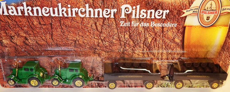 1:87 Markneukirchner Pilsner, dva traktory s vlekem - Grell