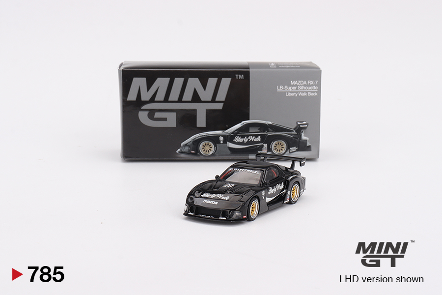 1:64 MAZDA RX-7 LB-Super Silhouette Liberty Walk Black - MiniGT