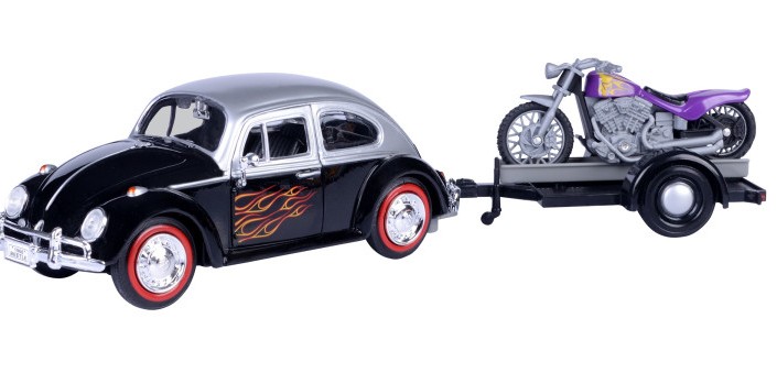 1:24 VW KEVER + MOTORBIKE TRAILER – Motormax