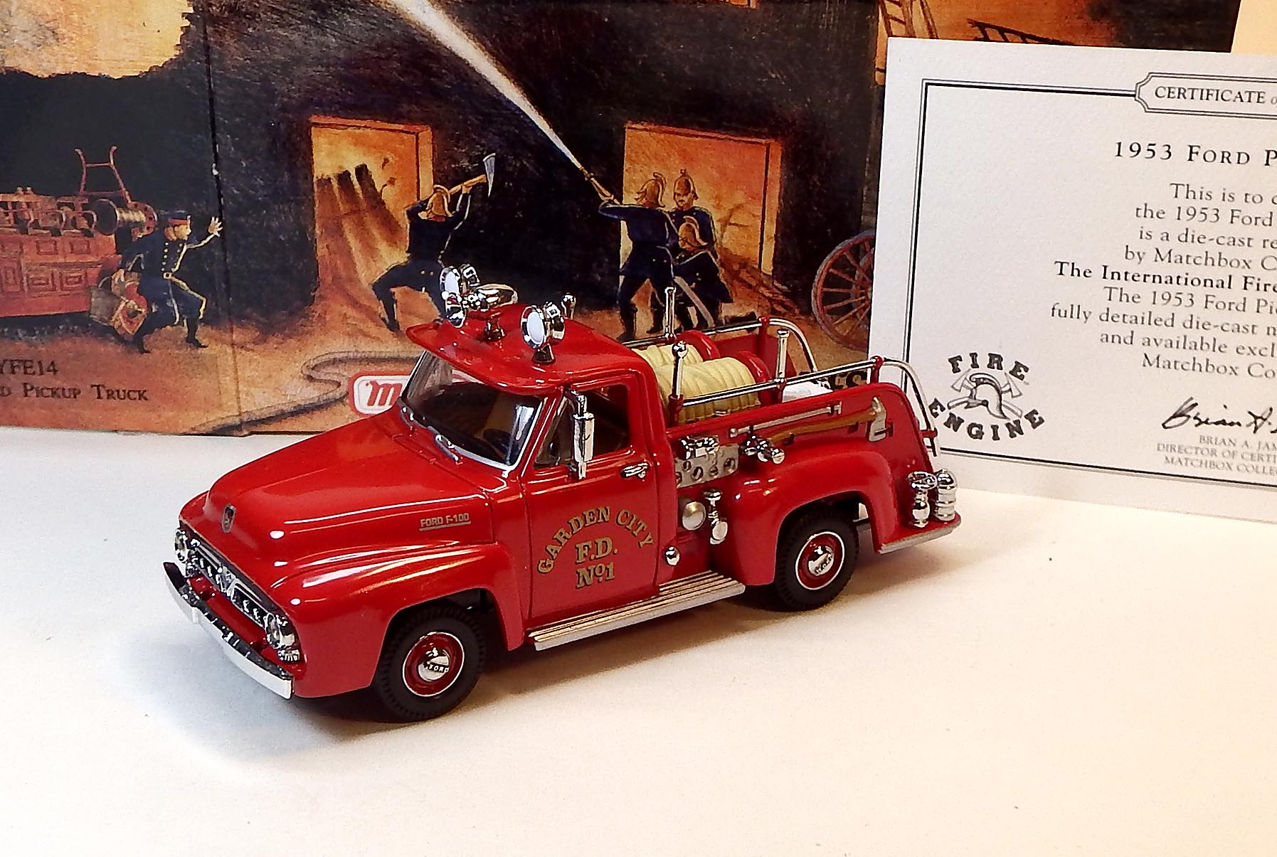 YFE14-M 1953 Ford Pickup Truck - hasiči, bazar - Matchbox