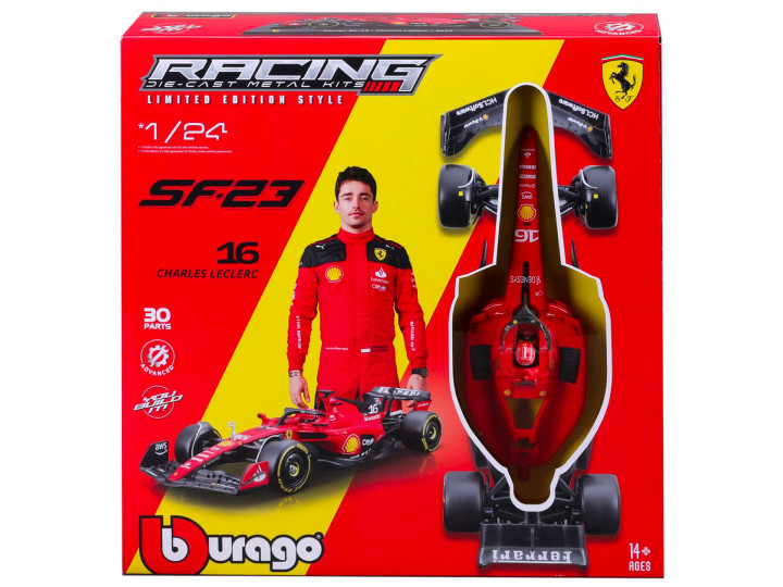1:24 Ferrari SF23 #16 CHARLES LECLERC 2023, STAVEBNICE - Bburago