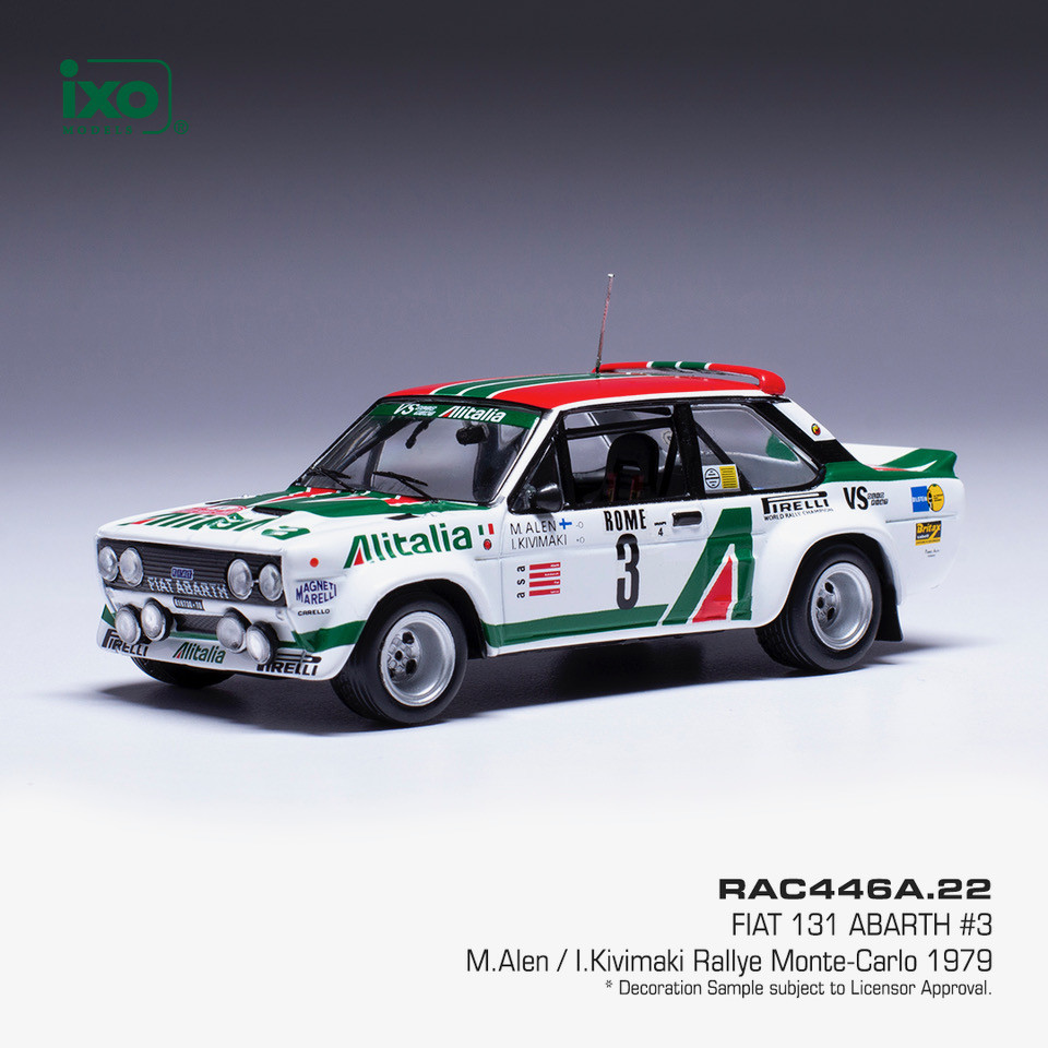 1:43 Fiat 131 Abarth #3 Alen/Kivimaki Rally Monte Carlo 1979 - IXO