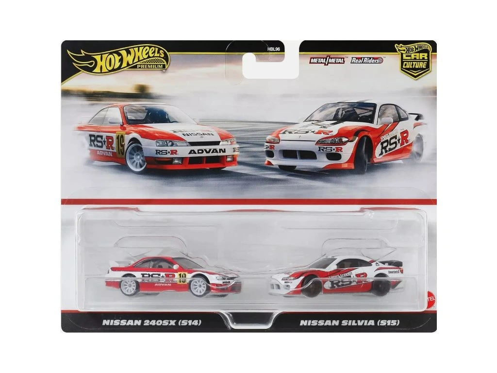 1:64 Premium Car Culture Nissan 240SX S14 a Nissan Silvia S15 - Hot Wheels