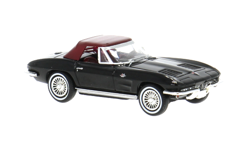 1:87 Chevrolet Corvette C2 Cabrio, schwarz, 1962 - Brekina