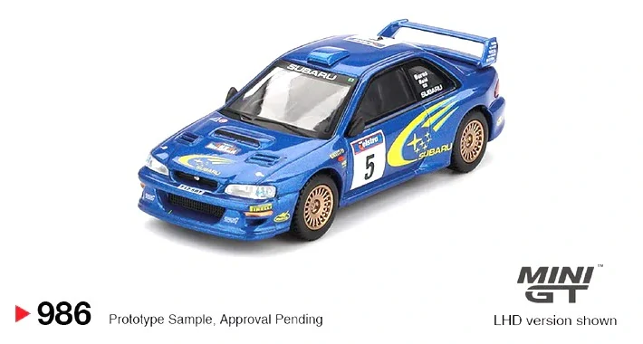 1:64 Subaru Impreza WRC99 #5 1999, Rally Australia Winner - Mini GT