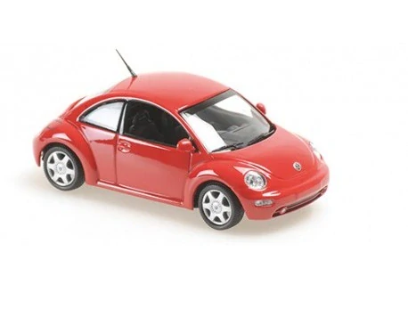 1:43 Volkswagen New Beetle 1998, červený - Maxichamps