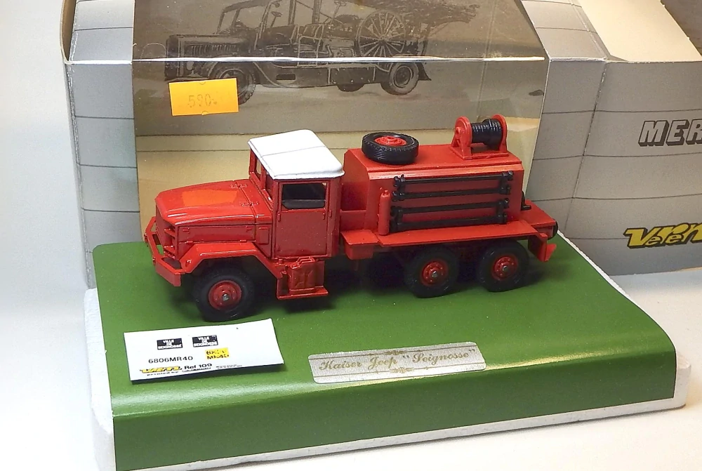 1:43 Kaiser Jeep "Seignosse" - hasiči, bazar - Verem