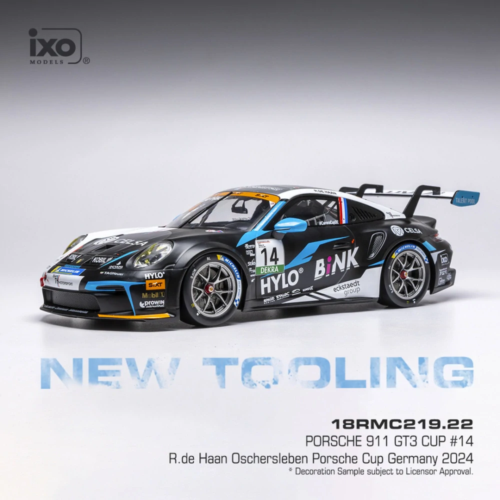 1:18 Porsche 911 GT3 Cup #14 R.de Haan Porsche Cup Oschersleben 2024 - IXO