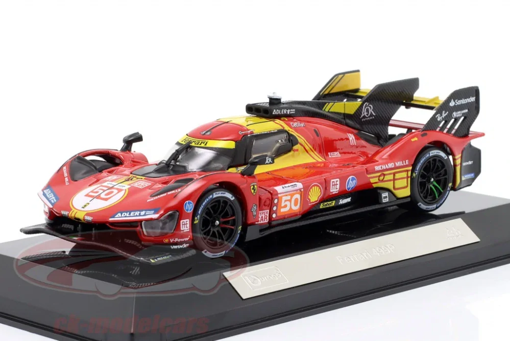1:43 Ferrari 499P 3.0L TURBO V6 #50 FUOCO/NIELSEN/MOLINA 24H LE MANS 2025 - Bburago