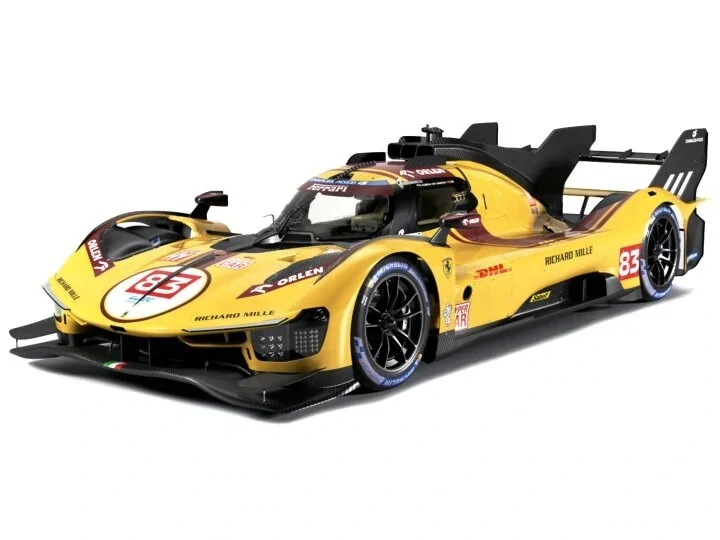 1:18 Ferrari 499P 3.0l Turbo V6 #83 Robert Kubica/Yifei Ye/Phil Hanson Team AF Corse Winner 24h Le Mans 2025 - Bburago