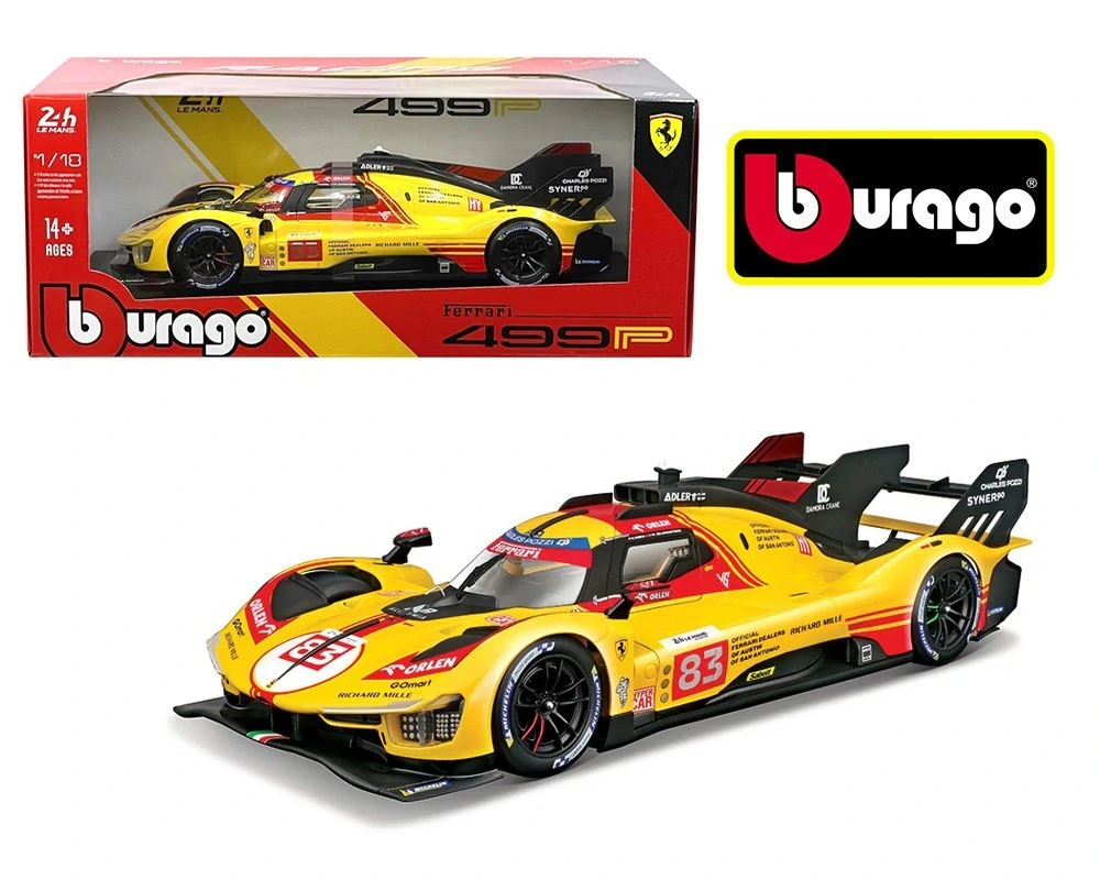 1:18 Ferrari 499P #83 24h LeMans 2024 Kubica, Shwartzman, Ye - Bburago