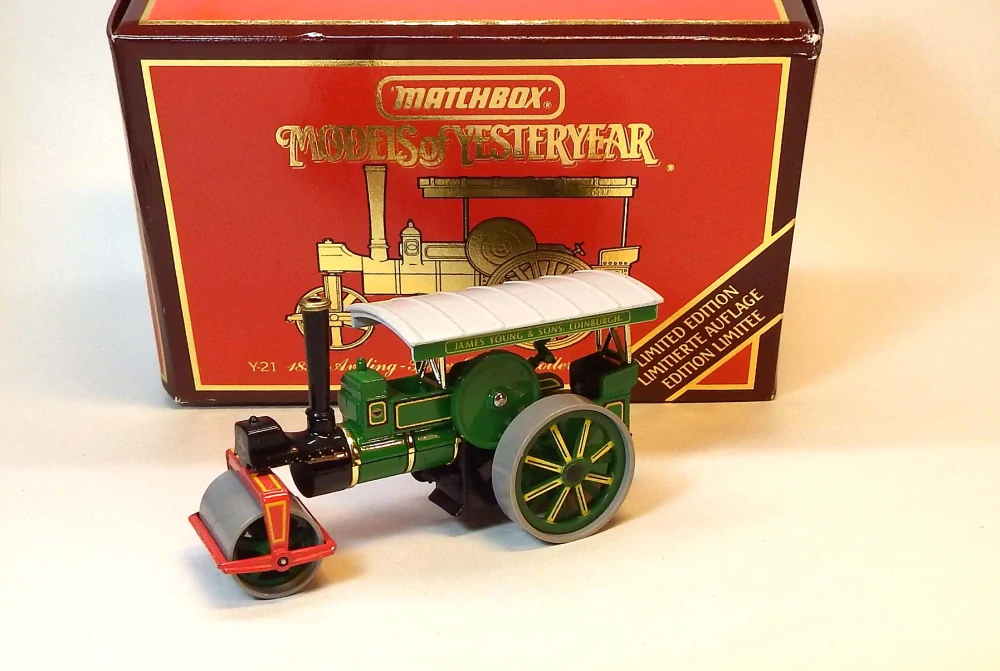 Y-21 1894 Aveling-Porter Steam Roller, bazar - Matchbox Yesteryear