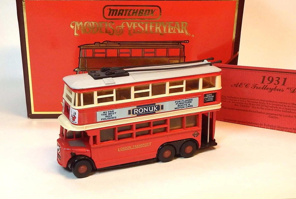 Y-10 1931 AEC Trolleybus "Diddler", bazar - Matchbox Yesteryear