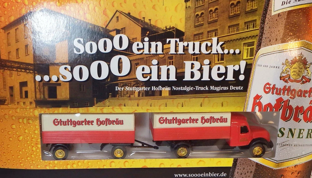 Pivní kamion Stuttgarter Hofbrau, bazar