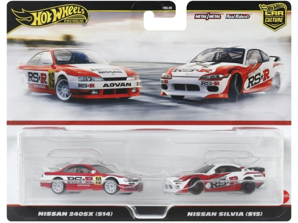 1:64 Nissan 240SX (S14) + Nissan Silvia (S15) - HotWheels