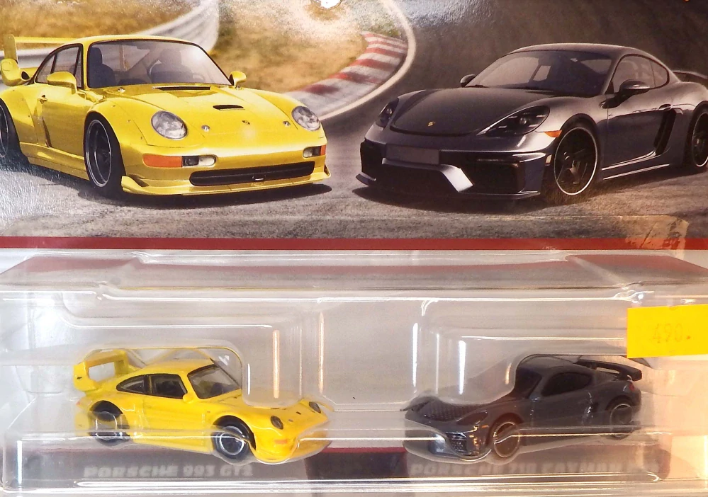 Porsche 993 GT2 + 718 Cayman GT4, bazar - Hot Wheels