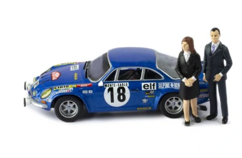 1:43 Alpine Renault 1800 S #18 Andruet/Petit Rally Monte Carlo 1973 Winner Monte Carlo Serie 1 with Figurines - IXO