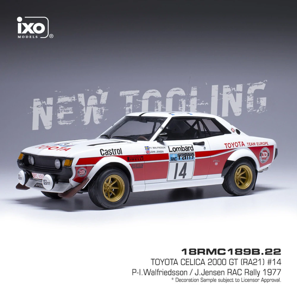 1:18 Toyota Celica 2000 GT #14 P-I.Walfriedsson/J.Jensen Rac Rally 1977 - IXO