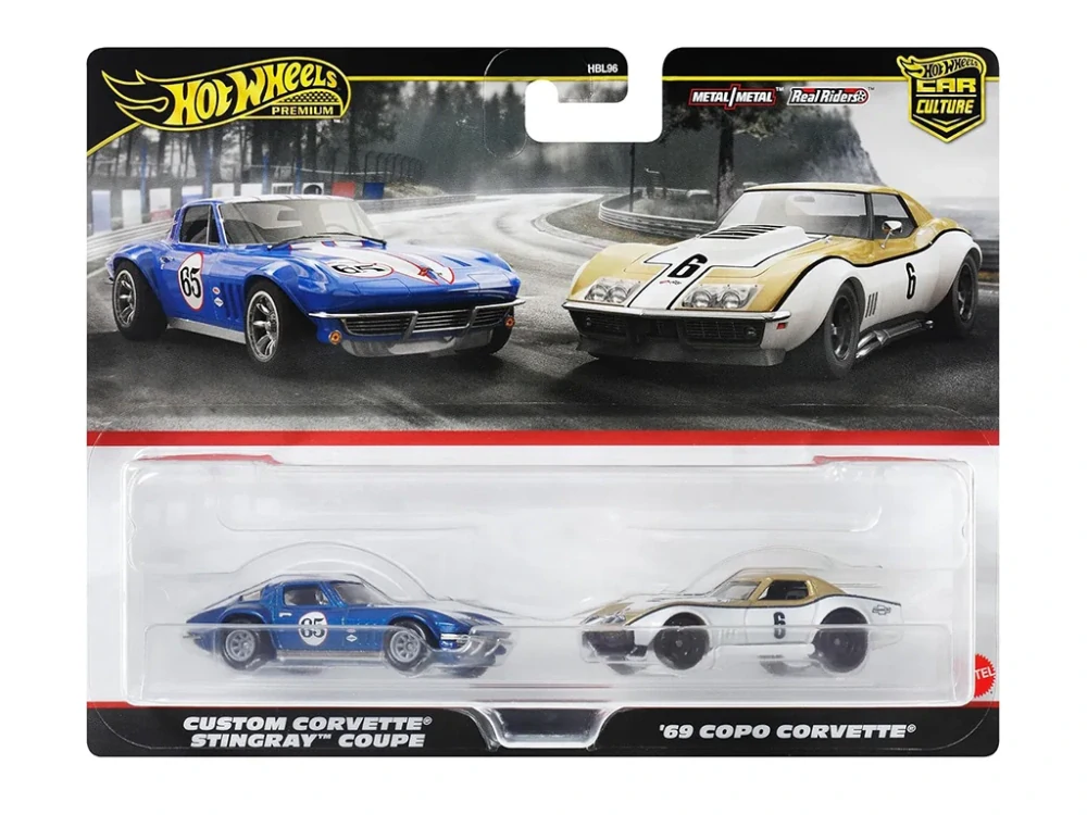 1:64 Custom Corvette Singray Coupe; 1969 Copo Corvette - Hot Wheels