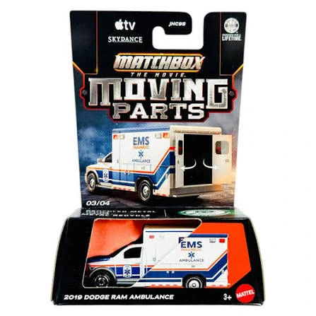 1:64 2019 Dodge RAM Ambulance - Matchbox Moving Parts