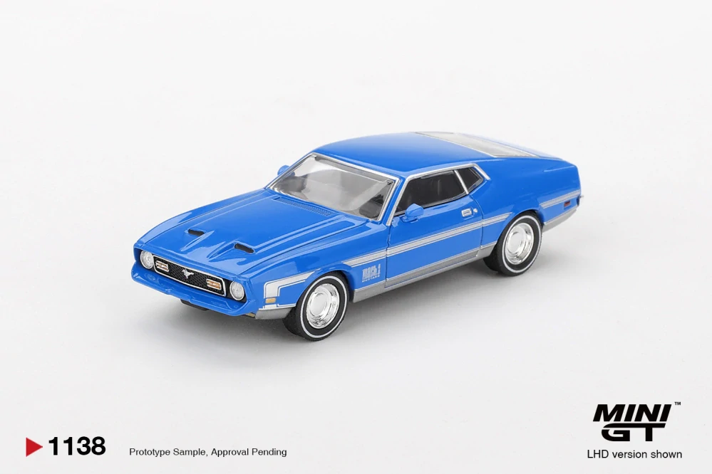 1:64 Ford Mustang Mach 1 Grabber Blue - Mini GT