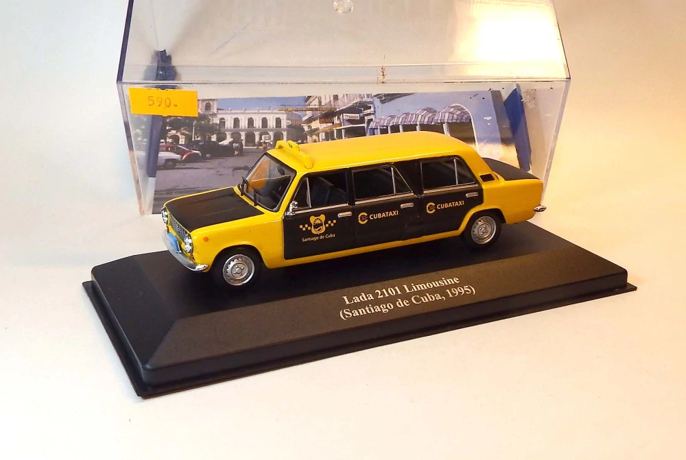 1:43 1995 Lada 2101 Limousine - taxi, Havana, Cuba, bazar - DeAgostini