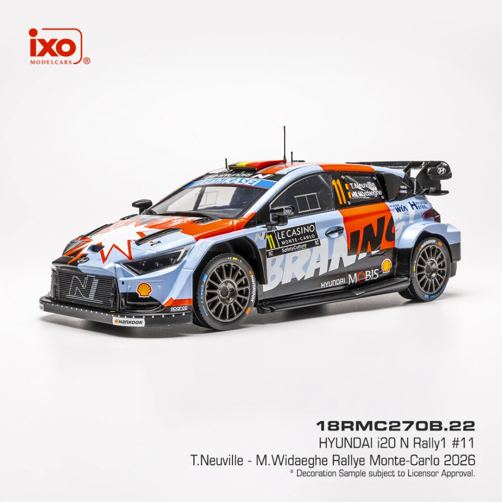 1:18 Hyundai i20 N Rally1 #11 T.Neuville/M.Wydaeghe Rallye Monte Carlo 2026 - IXO