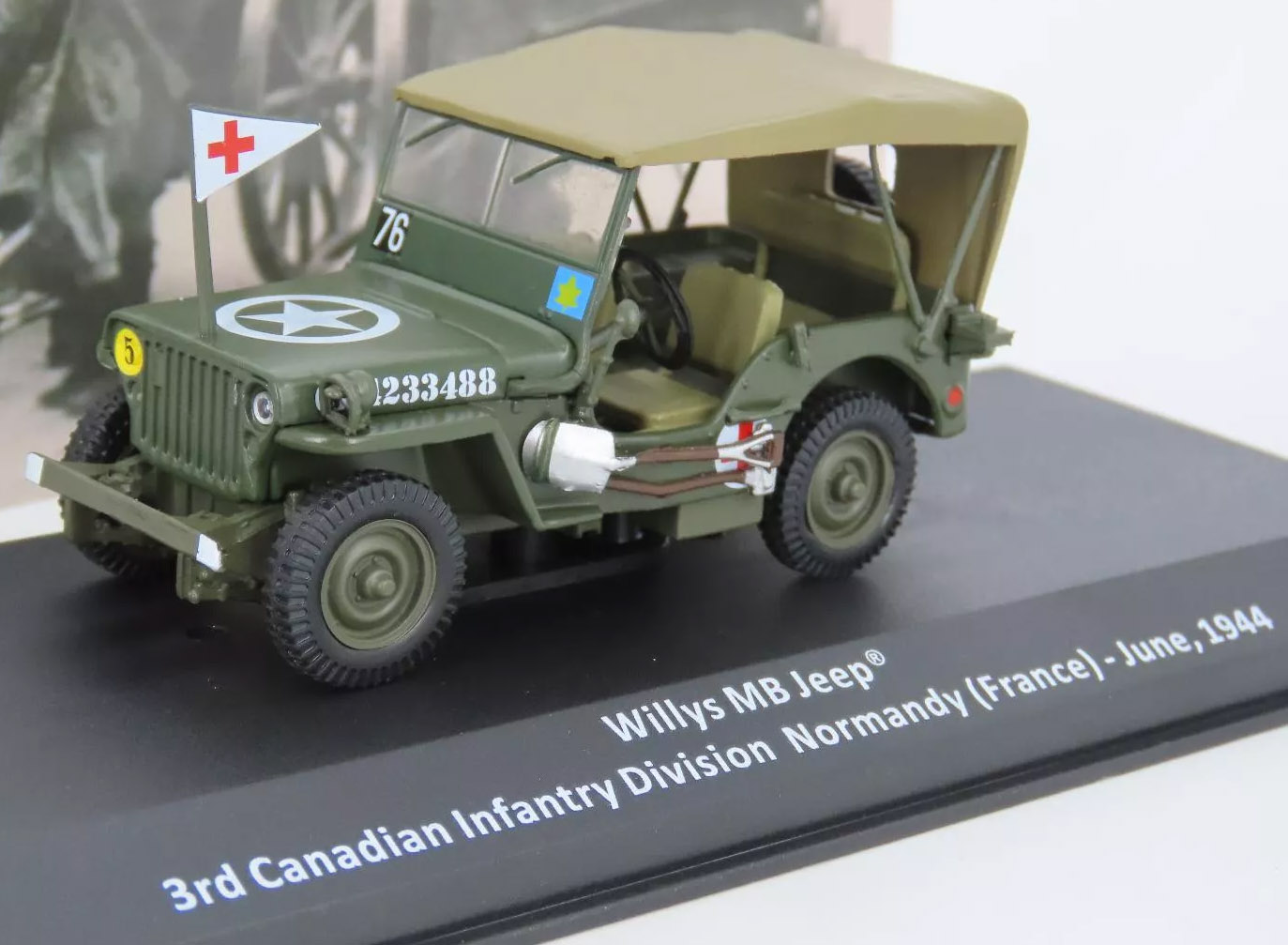 1:43 Jeep Willys Normandy (France) June 1944 - DeAgostini