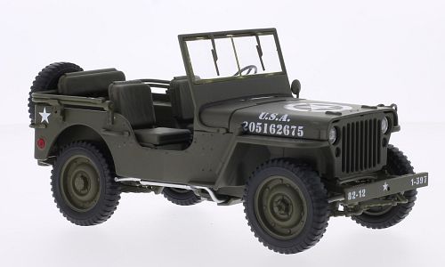 1:18 Willys Jeep US Army (otevřený) - Welly