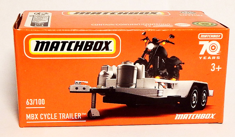 1:64 MBX Cycle Trailer, 63/100 - 2023 Matchbox Power Grabs