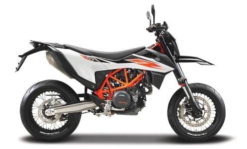 1:18 KTM 690 SMC R, bílá/oranžová - Maisto