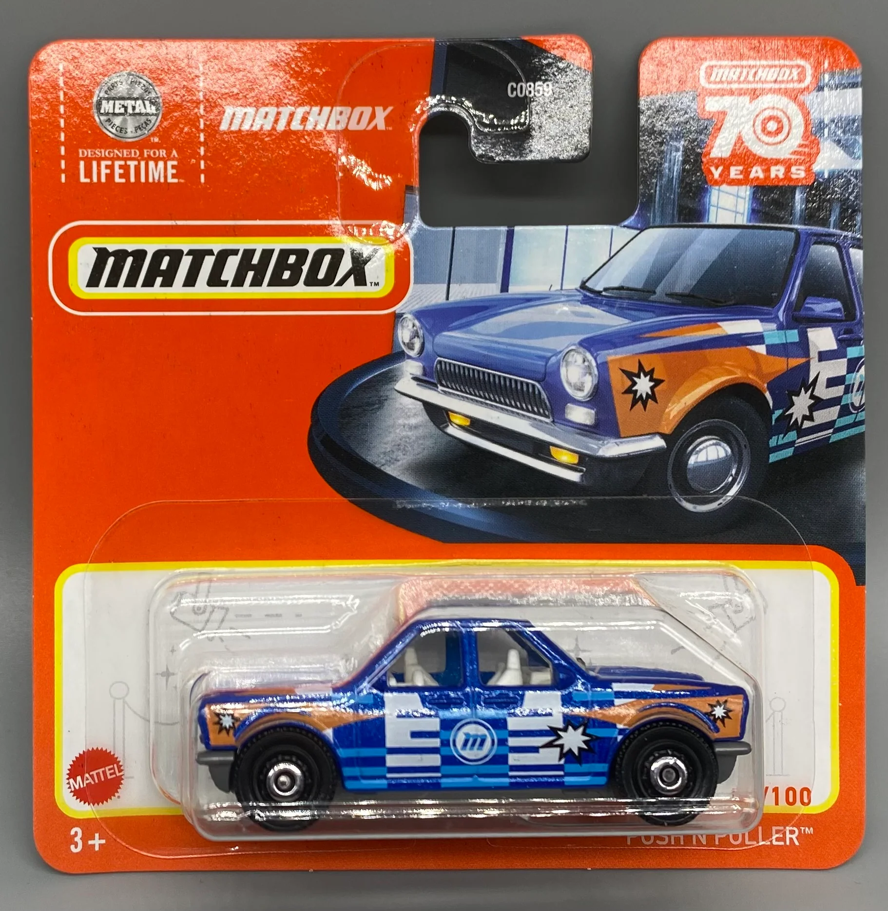 1:64 Push’n Puller modrý # 53 – 2023 Matchbox