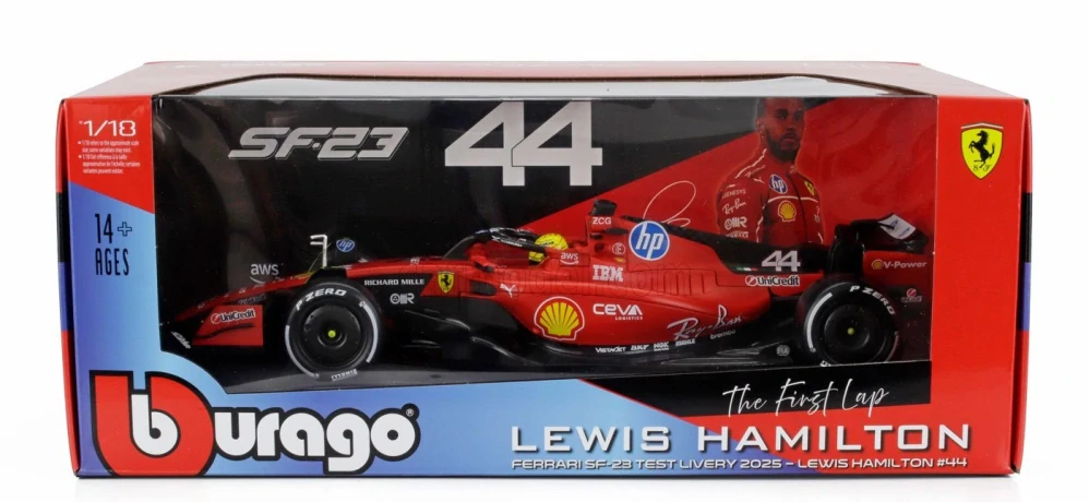1:18 Ferrari F1 SF-23 Team Scuderia Ferrari HP #44 L.Hamilton Fiorano 2025 - Bburago