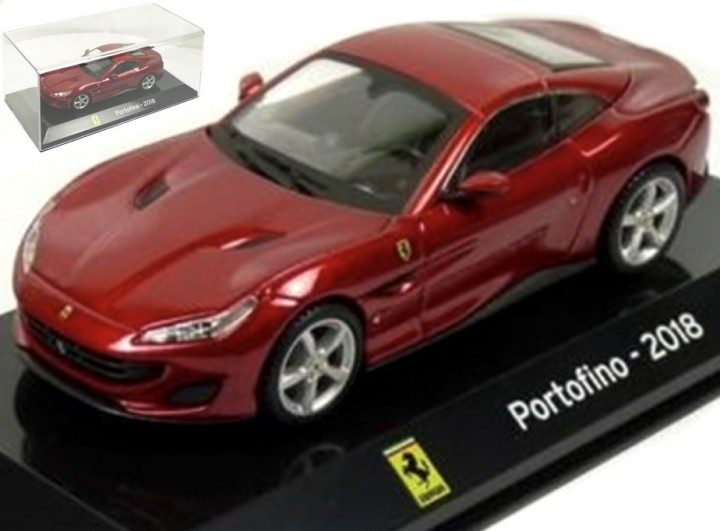 1:43 Ferrari Portofino 2018 tm.červený zavřený - Atlas