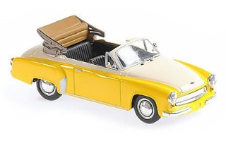 1:43 Wartburg 311 cabriolet 1958 žluto-bílý - Maxichamps