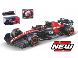 1:43 Alfa Romeo F1 C43 #24 GUANYU ZHOU 2023, jezdec s helmou - Bburago