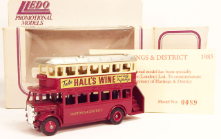 1932 AEC Regent Double Deck Bus "Hall's Wine" - Lledo promo