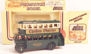 1932 AEC Regent Double Deck Bus "Chatham Observer" - Lledo promo
