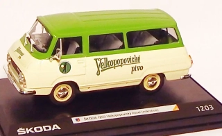 1:43 Škoda 1203 Velkopopovické pivo, ruční práce, není skladem, model na objednávku