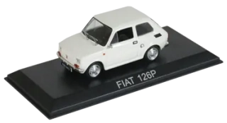 1:43 Fiat 126p bílý, balení blistr - Atlas