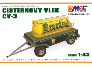 1:43 Cisternový vlek CV-3, Prazdroj, STAVEBNICE - MAC Distribution