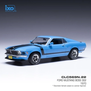 1:43 Ford Mustang Boss 302 1970 blue - IXO