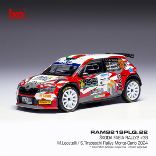 1:43 Škoda Fabia Rally2 #38 M.Locatelli/S.Tiraboschi Rally Monte Carlo 2024 - IXO