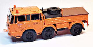 1:43 Tatra 813 6x6, ČSAD Ostrava, těžká přeprava, nízká plachta, ruční práce, obticsky modelgaraz.cz