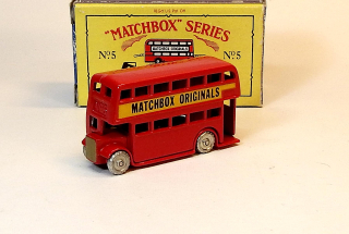 5 Double Decker Bus, bazar, replika - Lesney Moko